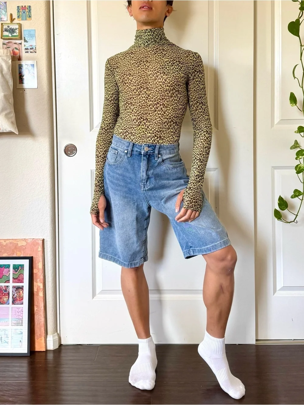 Y2K-Style Baggy Denim Shorts